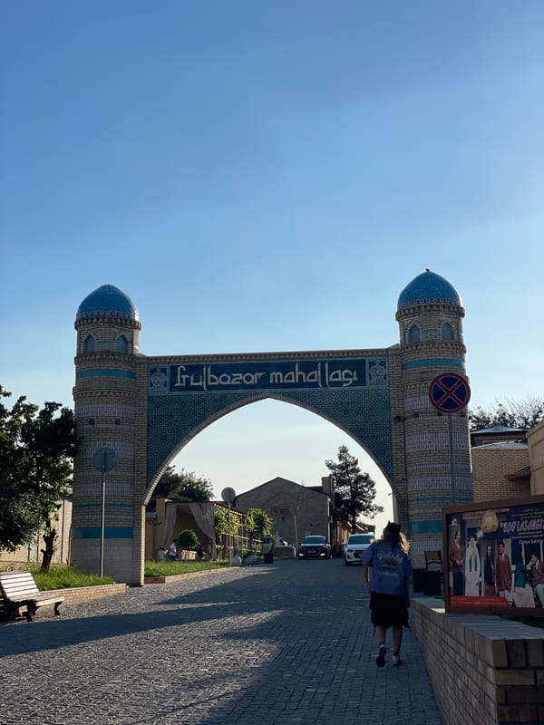 Brief journey documented through Tashkent's Chorsu Bazaar neighborhood