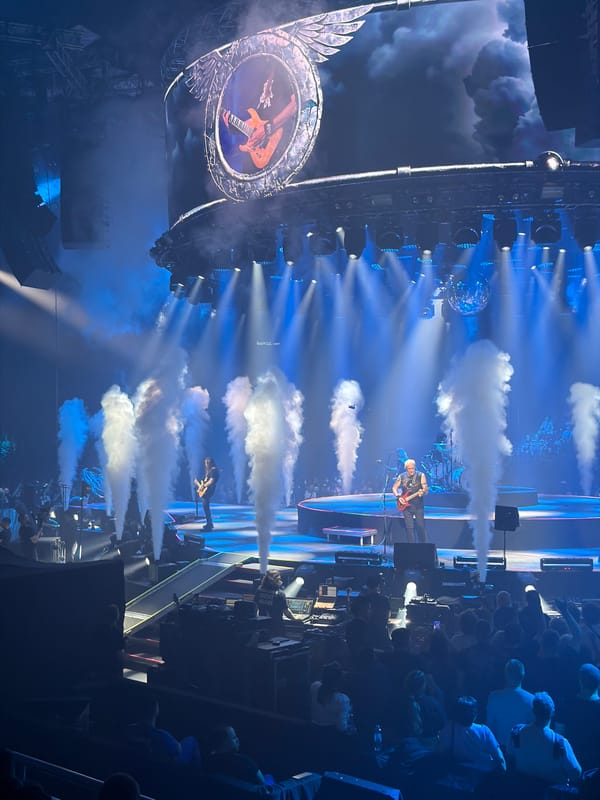 Rock concert with pyrotechnics performed in Saint Petersburg venue