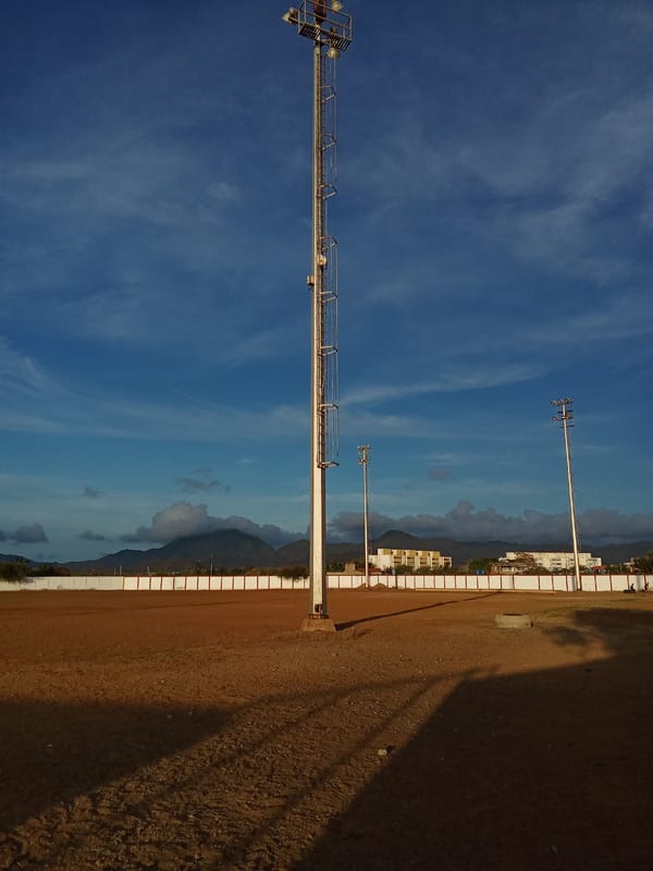 Sports field documented in Juan Griego, Venezuela