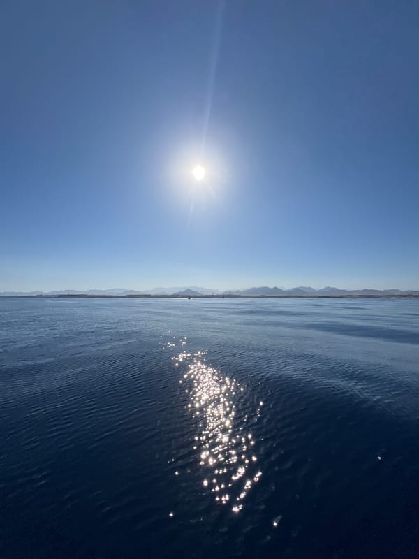 Bright afternoon on the Red Sea off Sharm El Sheikh
