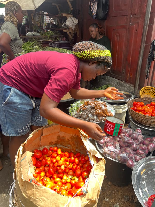 Morning market activity documented in Nkpor, Nigeria