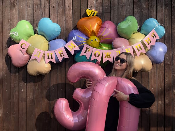 Milestone birthday party with balloons and decor in Chaikovsky