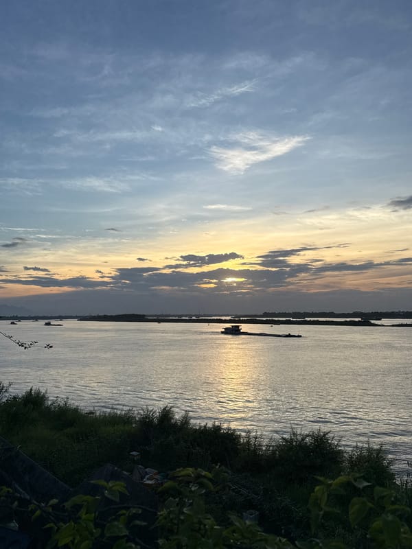 Sunset moments captured along Red River in Hà Nội