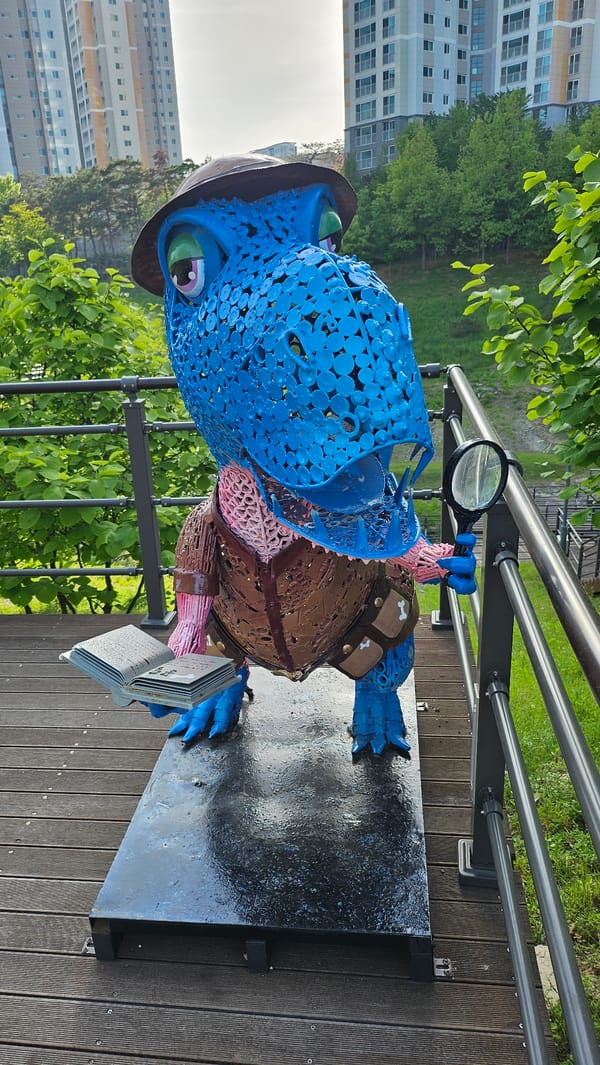 Morning visit to dinosaur park in Ulsan, South Korea