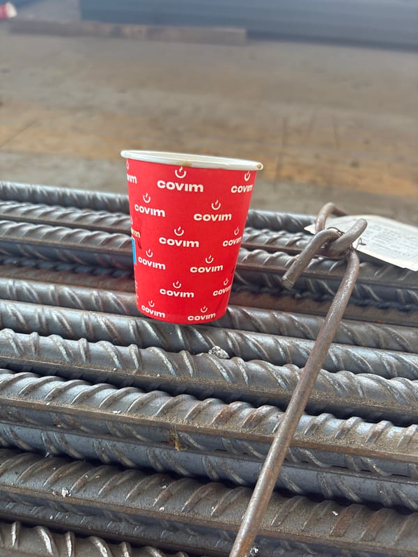 Rebar bending and coffee breaks at a Plovdiv construction site