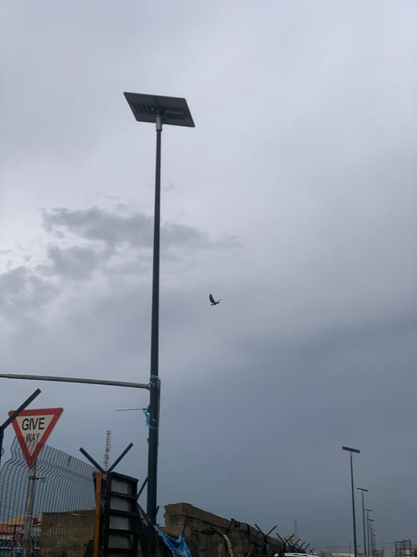 Man carries goods on head through Ikorodu street