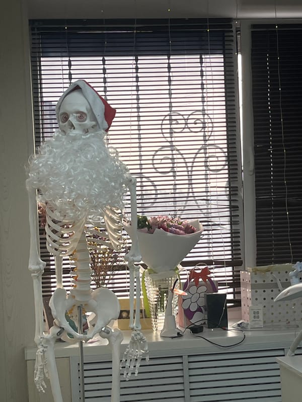 Medical professional takes selfies in Neftekamsk clinic office