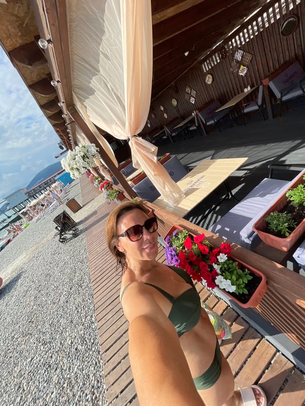 A summer day on Sochi's Black Sea beach with a market detour.