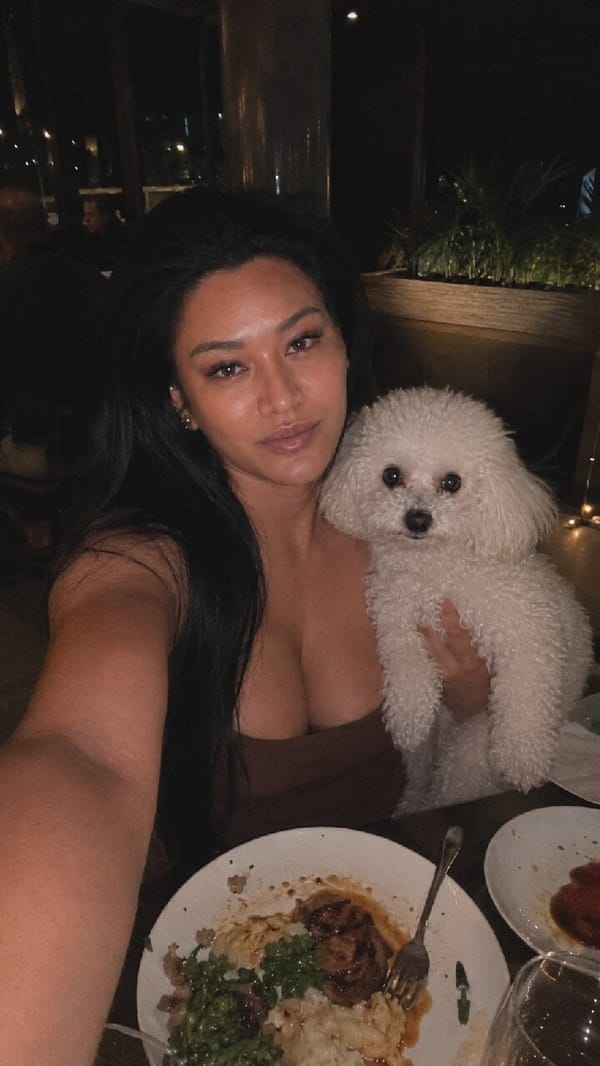Dinner for two in Moscow — one of them a poodle