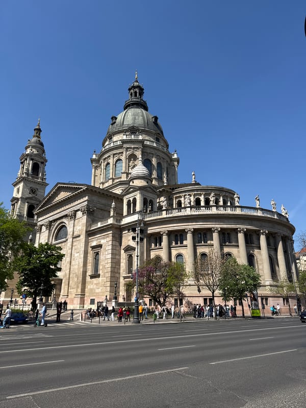 Morning scenes captured around St. Stephen's Basilica, Budapest