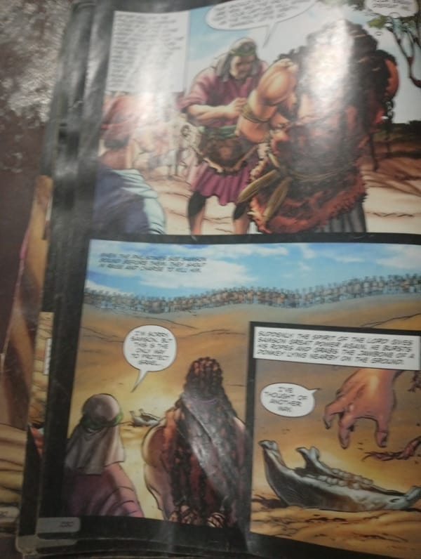 Illustrated biblical comic book, page by page, Jalingo