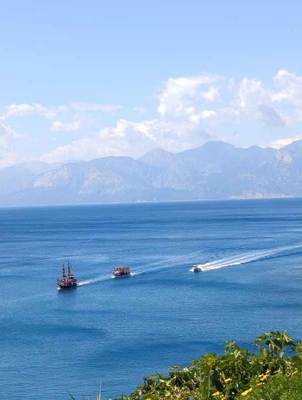 Lower Düden Waterfall documented on clear morning in Antalya