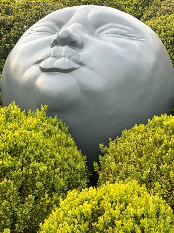Moon-like face sculpture observed in Krasnodar, Russia