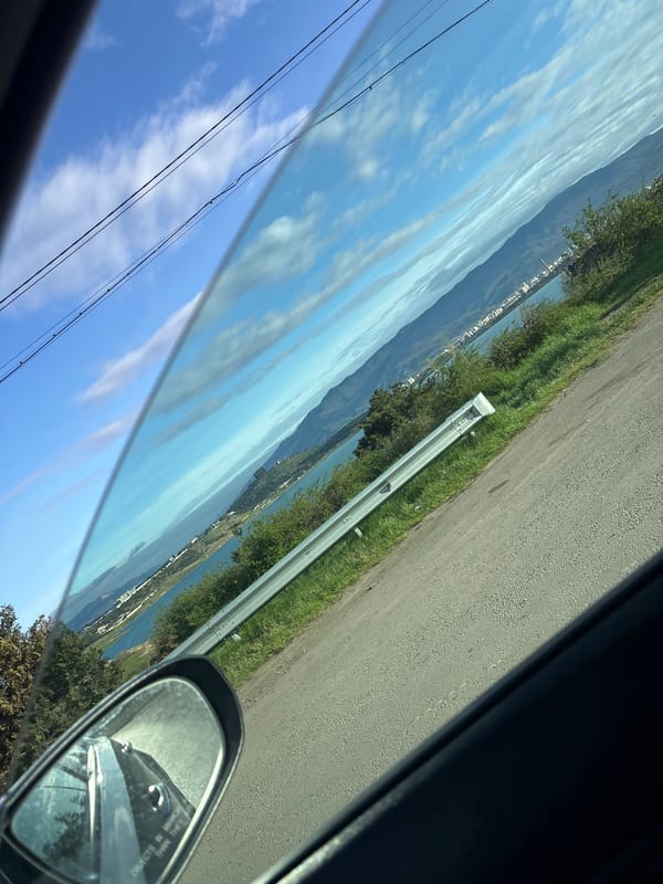 Morning drive through Tbilisi captured in roadside photographs