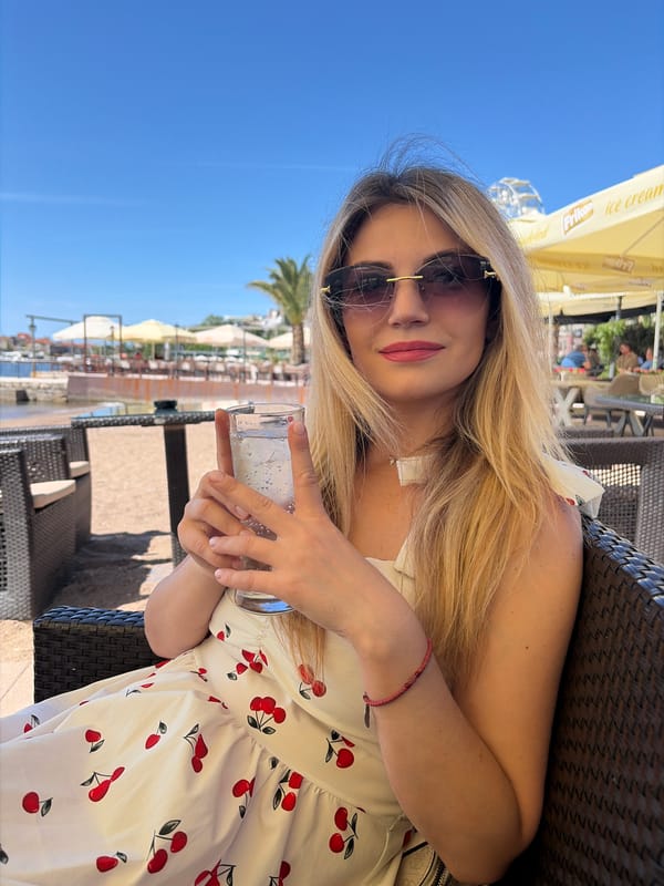 Morning cafe scene at Budva beachside restaurant COCO