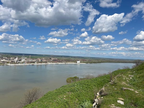 Danube River views documented from Nikopol, Bulgaria hillside