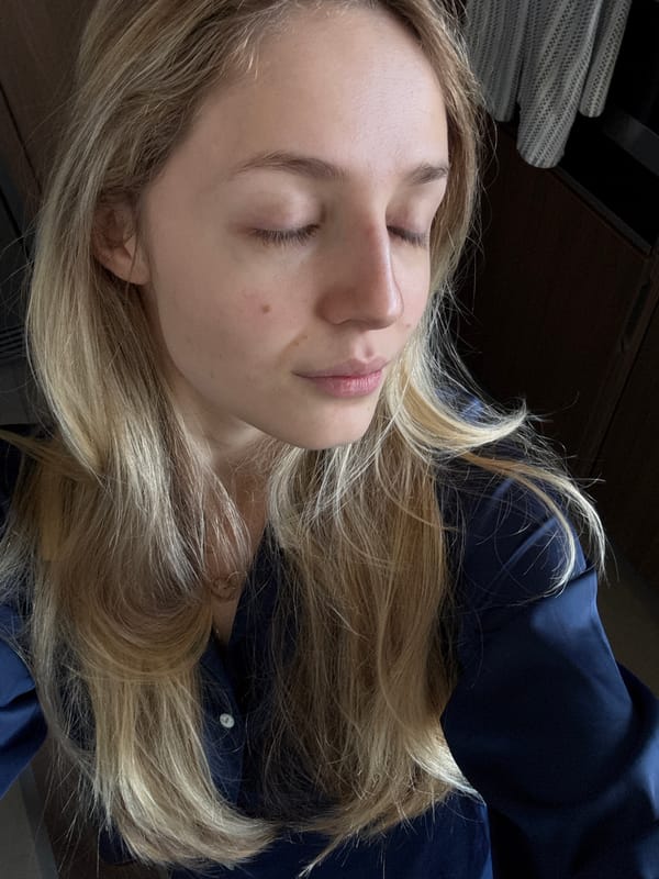 Woman rests with eyes closed in Mexico City