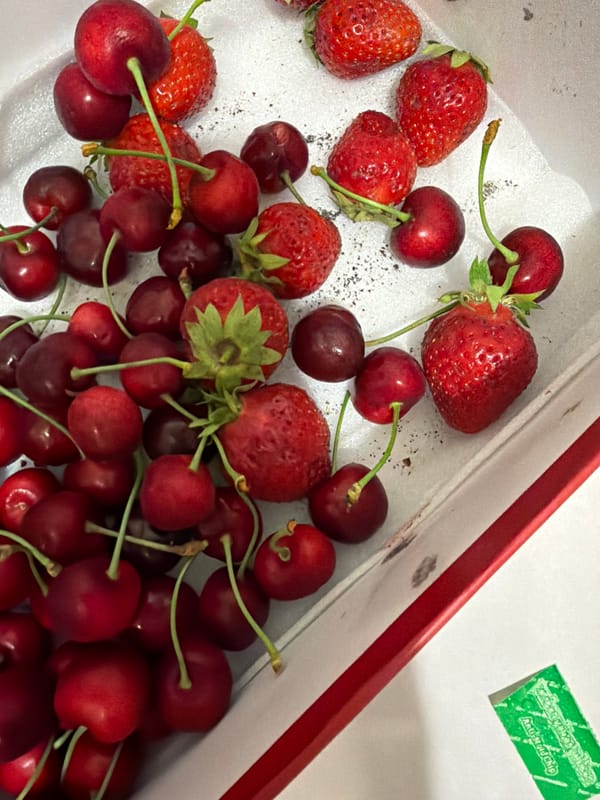 Late night fruit sharing and selfies in Cheltuitori