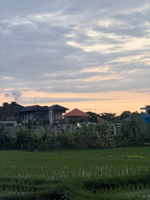 Children practice soccer in rural Mengwi, Indonesia fields