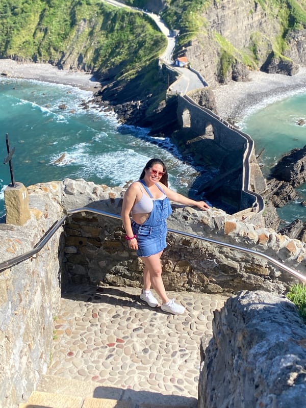 Coastal sightseeing at San Juan de Gaztelugatxe stone stairs