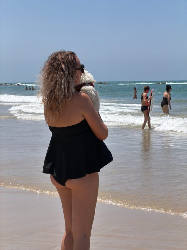 Sunny Morning Beach Activity Documented in Bat Yam, Israel