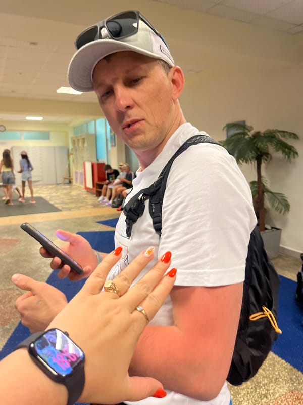 Tourist documents summer day at Sochi resort complex