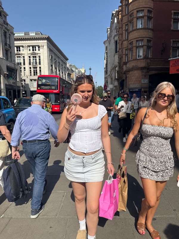 A summer afternoon in London, streets to Underground and drinks