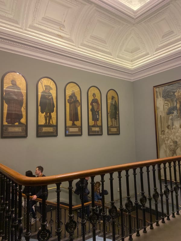London museum visitor documents cultural institutions in afternoon tour