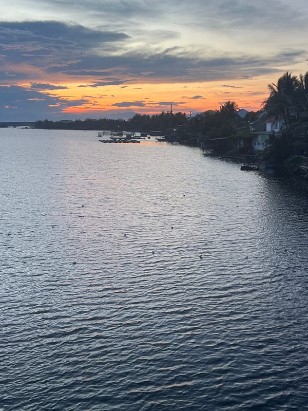 Sunset over the river in Hoi An, caught from multiple angles