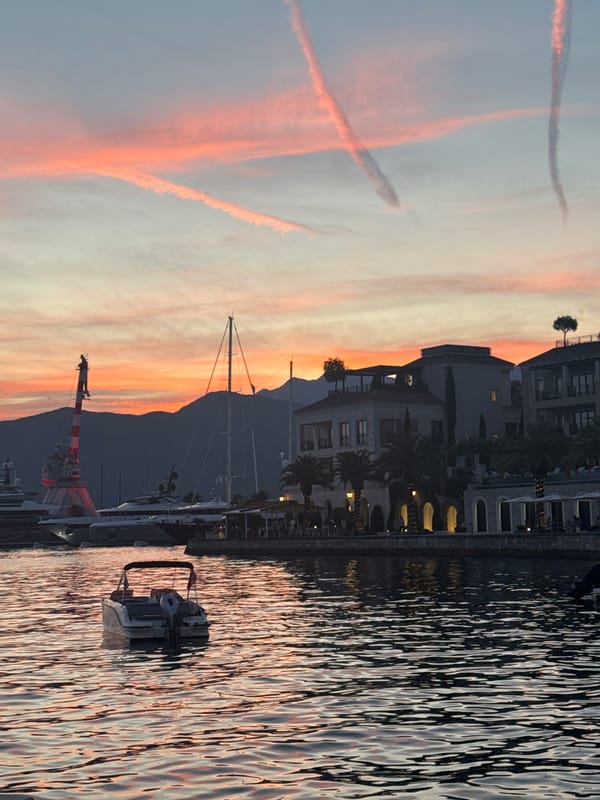 Evening scenes captured across Tivat marina and streets
