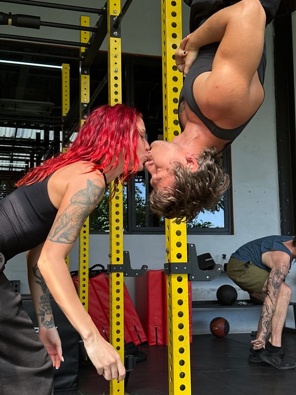 Couple performs viral #KissChallenge workout routine at Indonesia gym
