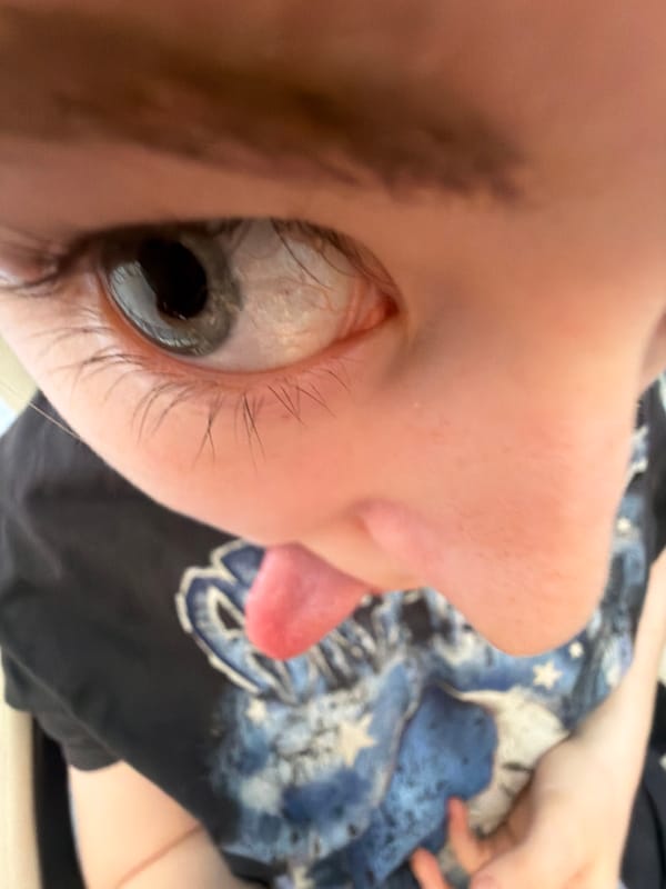 Close-up disoriented face photograph captured in Perm, Russia