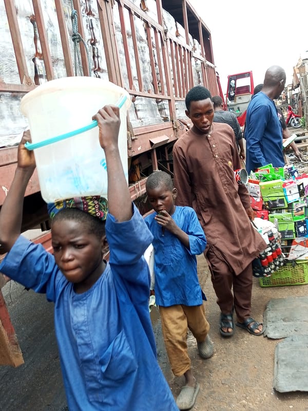 Daily life and commerce in Gombe, Nigeria streets
