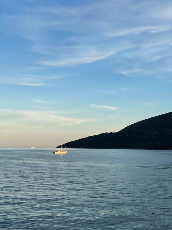 Evening views of Bay of Kotor from Herceg Novi