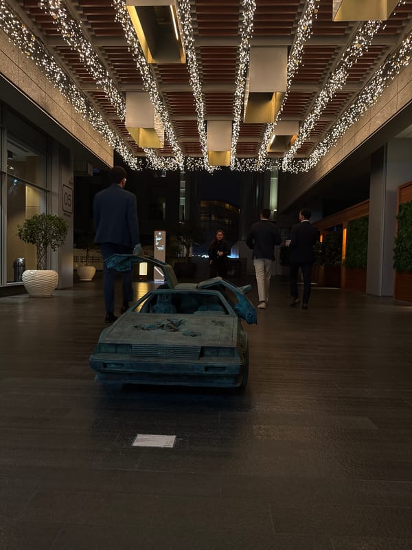 Christmas lights spotted on Dubai building at night