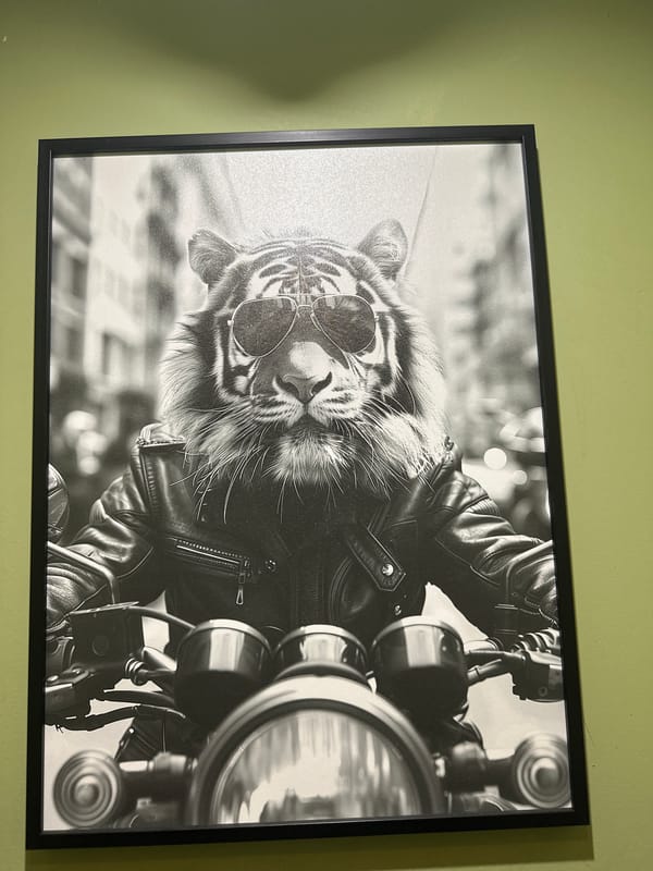 Whimsical animal artwork spotted in Sofia home