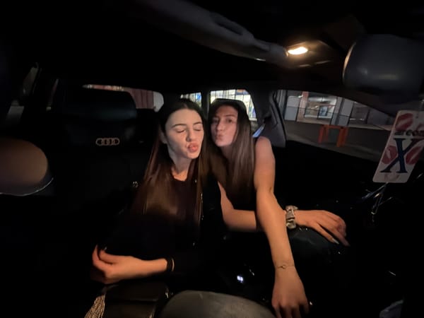 Two women photographed in parked Audi at night in Plovdiv