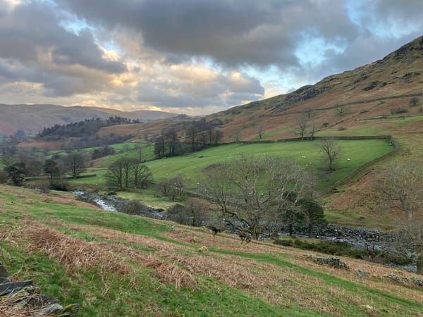 Valley landscape captured in Glenridding showing mixed terrain