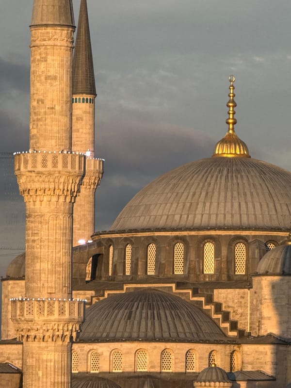 Golden hour settles over Istanbul's iconic skyline