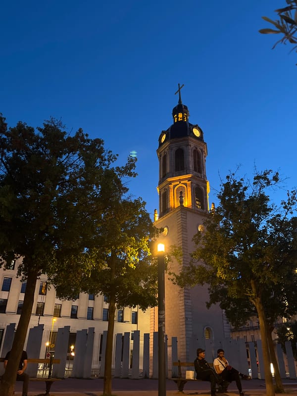 Evening drinks at Tony's café in Lyon, France
