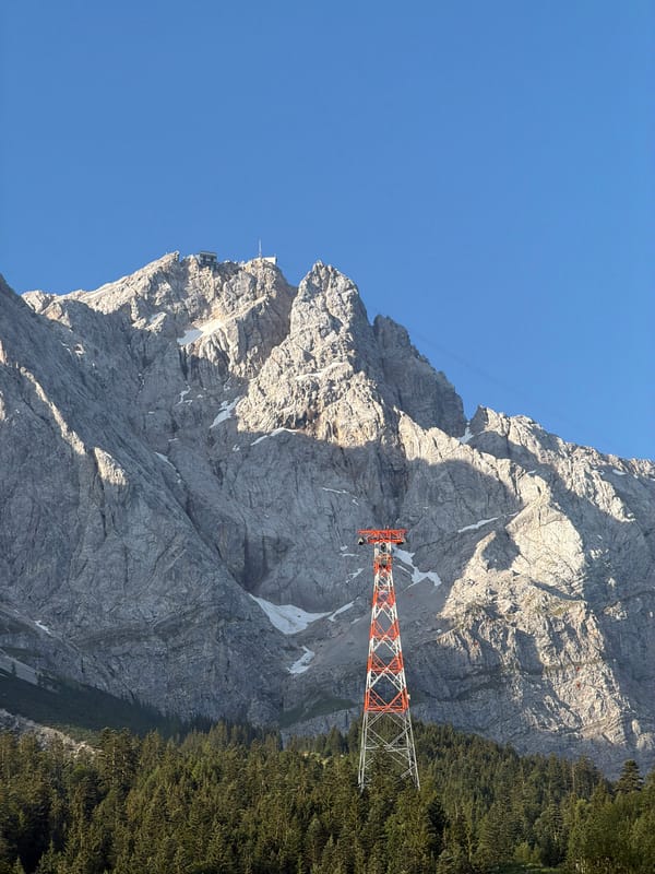 Zugspitze on a clear June morning, Grainau