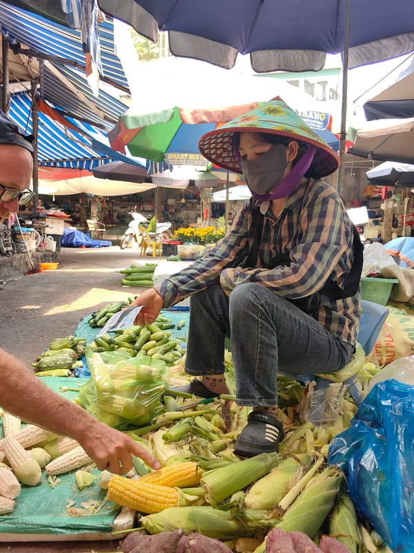 Morning market activity observed in Ha Long Ward Vietnam