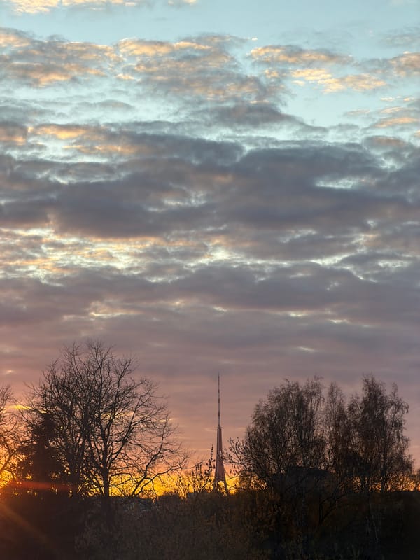 Dramatic sunset observed over Riga landscape Thursday evening