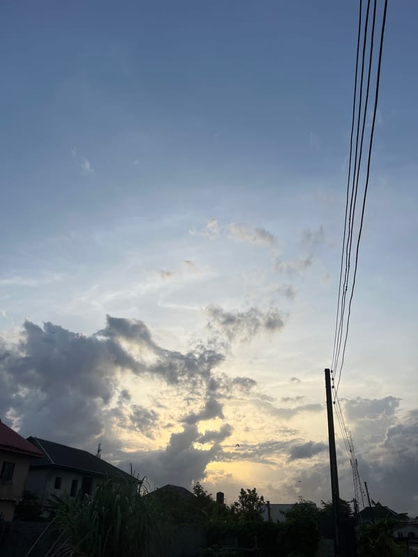Dawn sky with scattered clouds photographed by witness