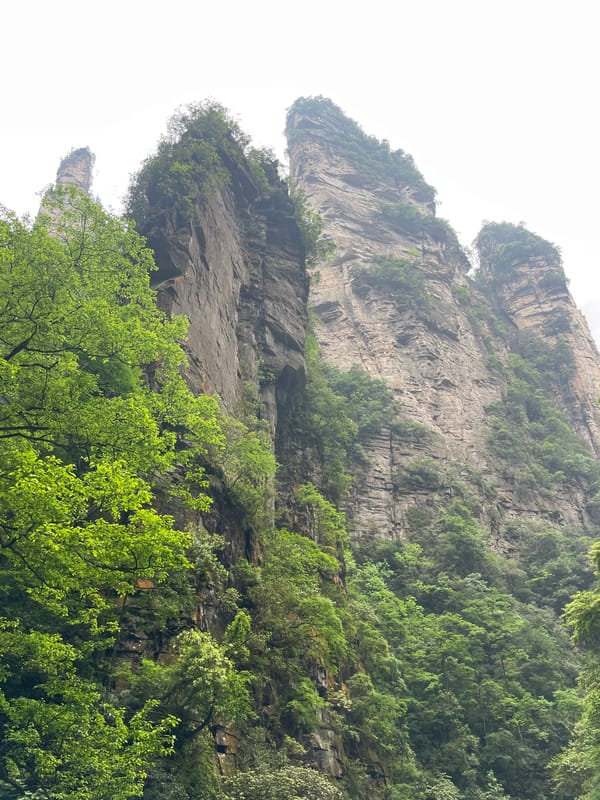 Hikers explore scenic canyon gorge in Luoguta, China