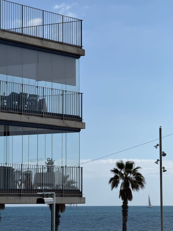 Morning scenes captured in coastal Badalona, Spain