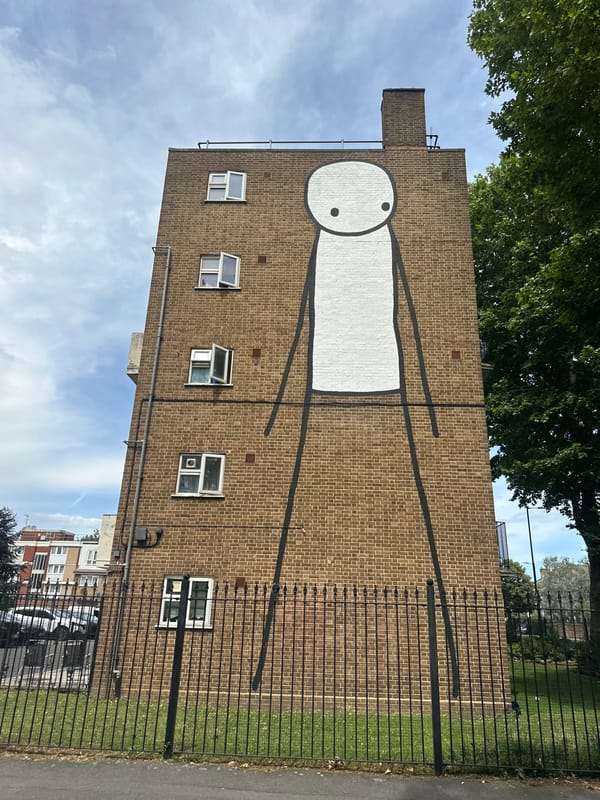 Scooters, bikes, and street art in a Hackney afternoon