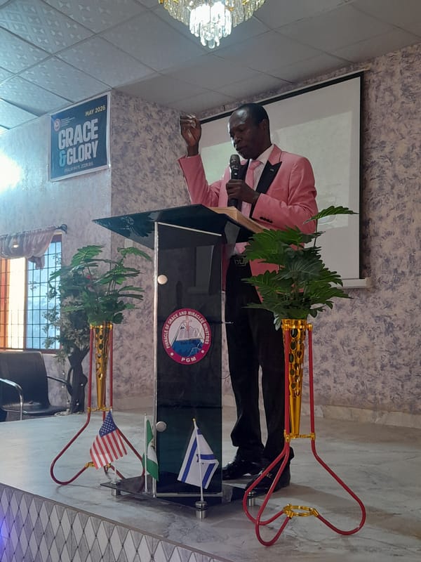 Pastor delivers Sunday sermon at Jos ministry, congregants attend