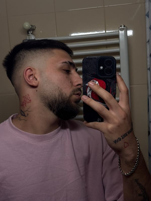 Man takes bathroom selfie in Plovdiv, Bulgaria