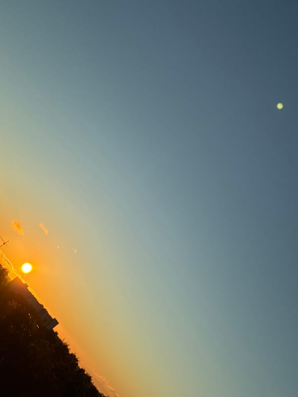 Seven angles on one golden-hour sunset
